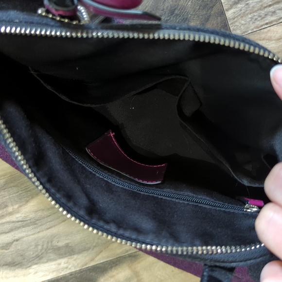 Coach Stripe Wool Tote and Handbag - Picture 4 of 14